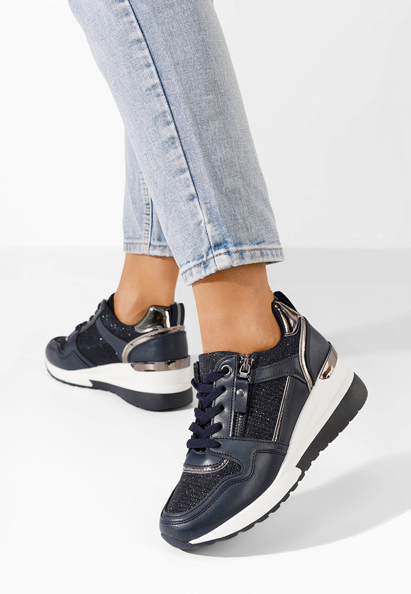 Tmavomdoré dámske tenisky na platforme Rafina V2