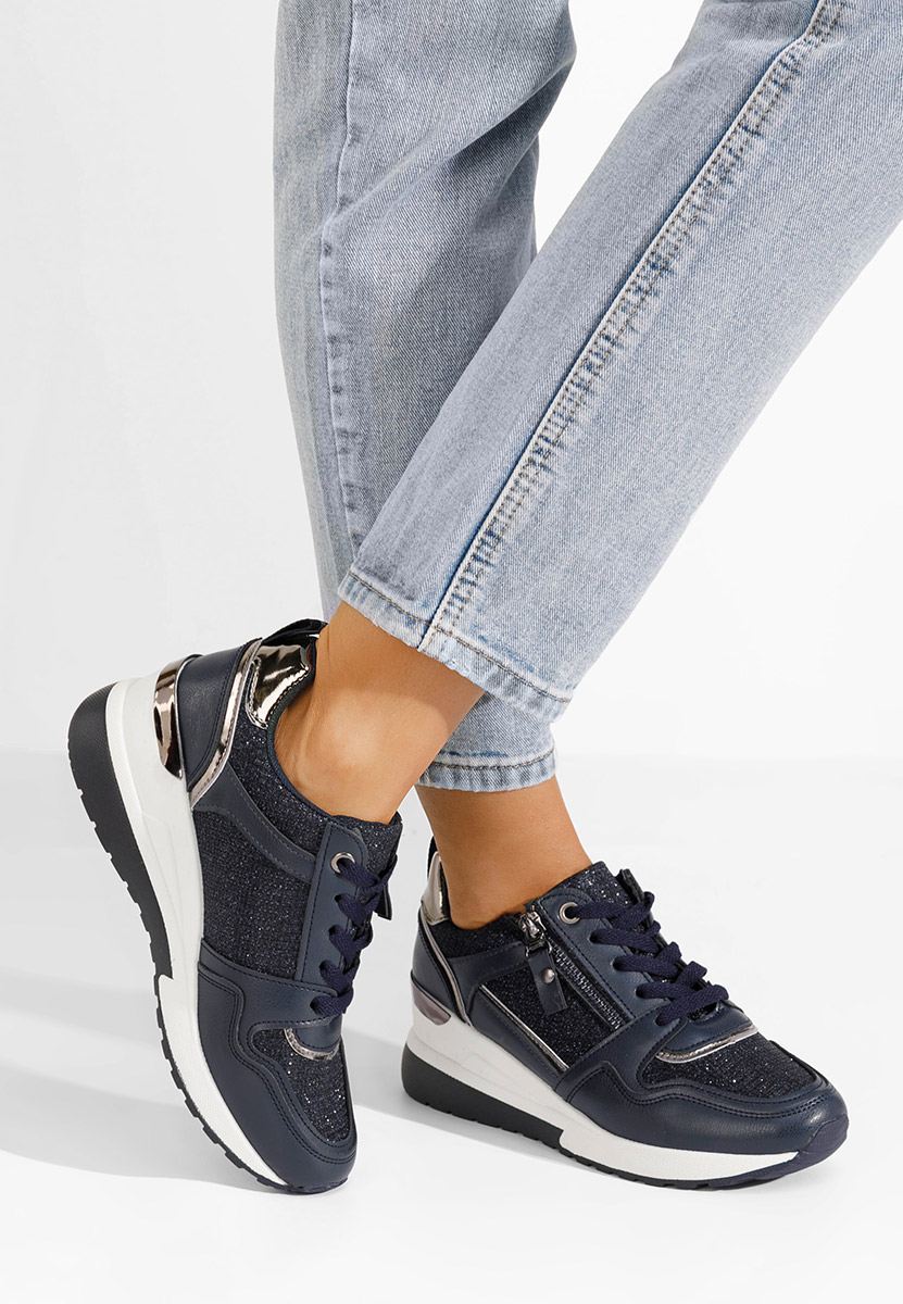 Tmavomdoré dámske tenisky na platforme Rafina V2