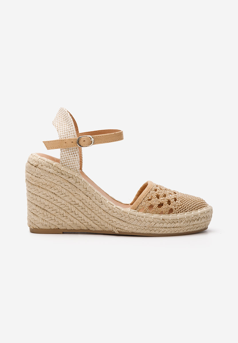 Khaki espadrilky na platforme sandale Adeja