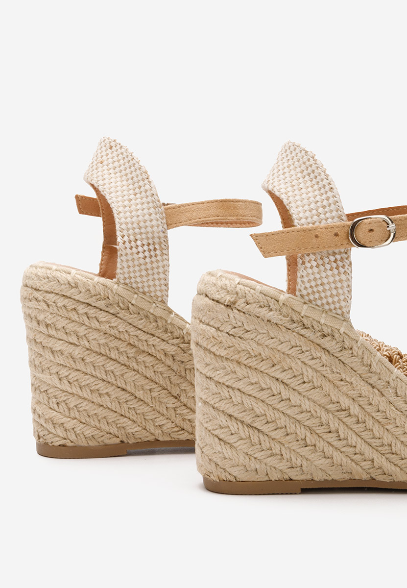 Khaki espadrilky na platforme sandale Adeja