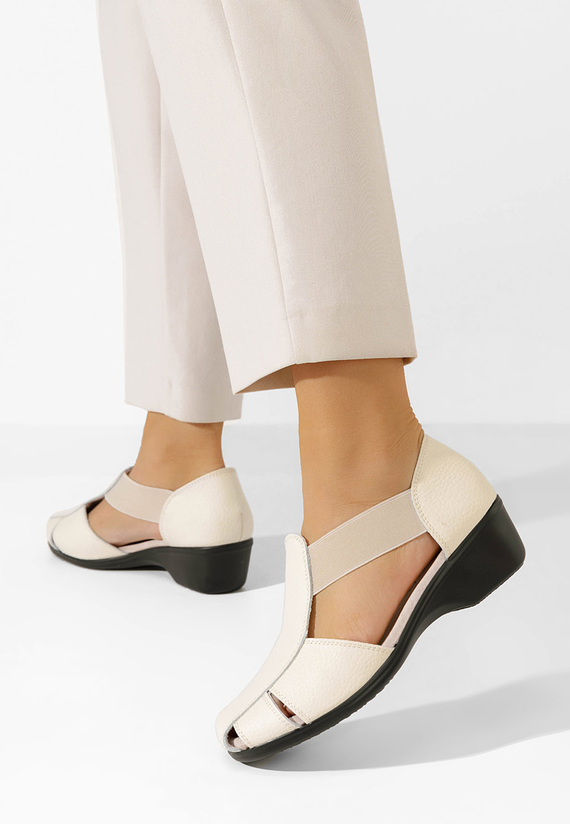 Béžové dámske kožené sandále Melona V3