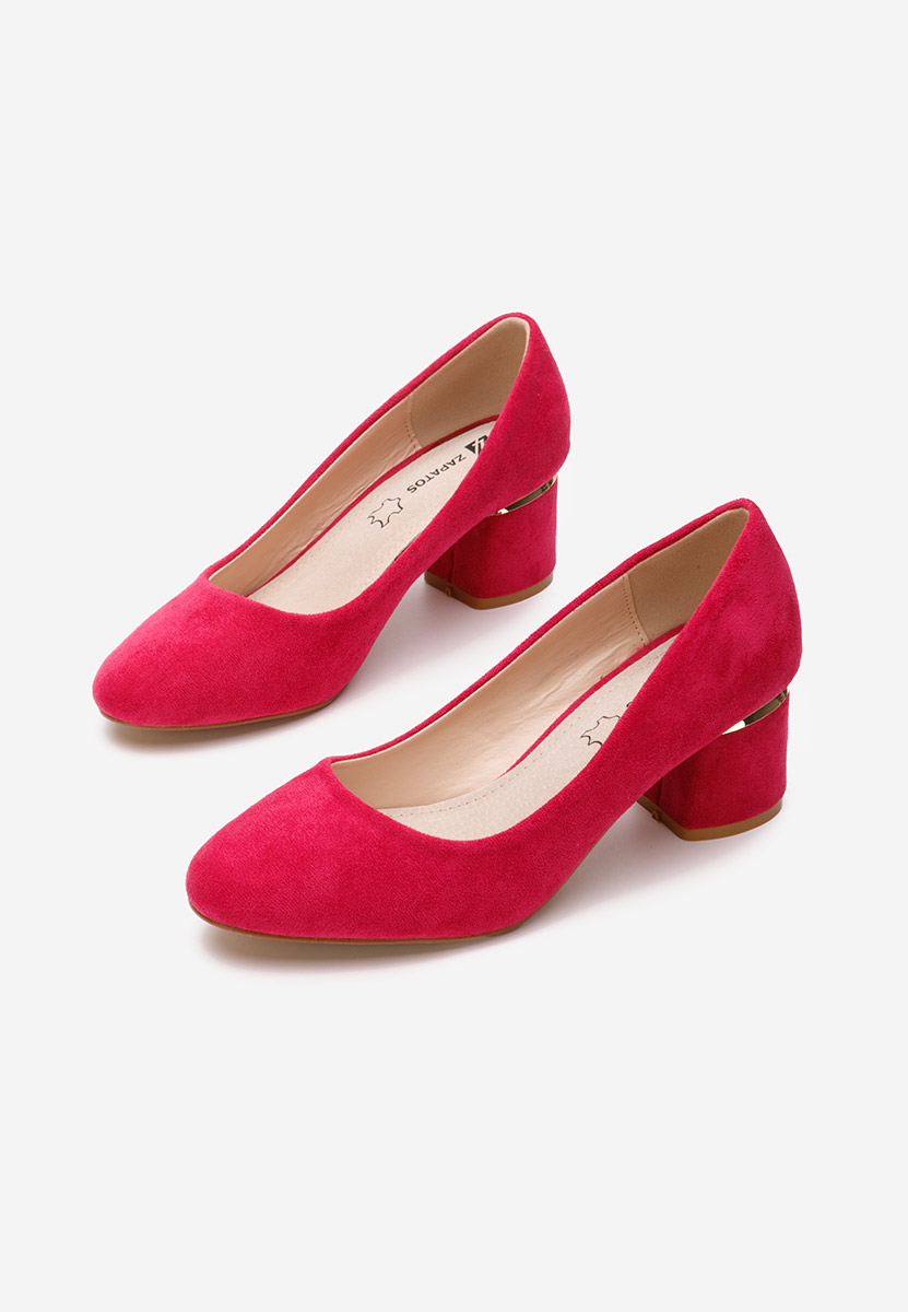 Fuchsiové lodičky na hrubom opätku Cabrilia