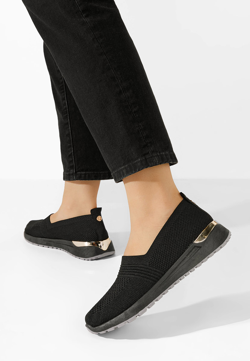Čierne slip on tenisky damske Antrea V2