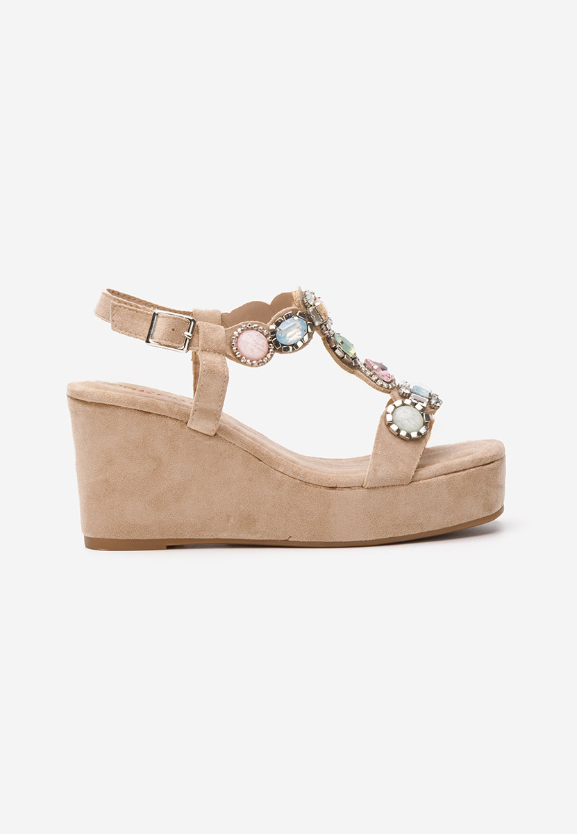 Khaki sandále na platforme Cecilia