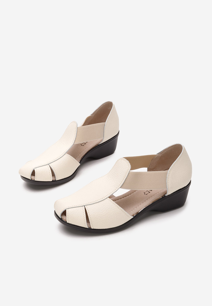 Béžové dámske kožené sandále Melona V3