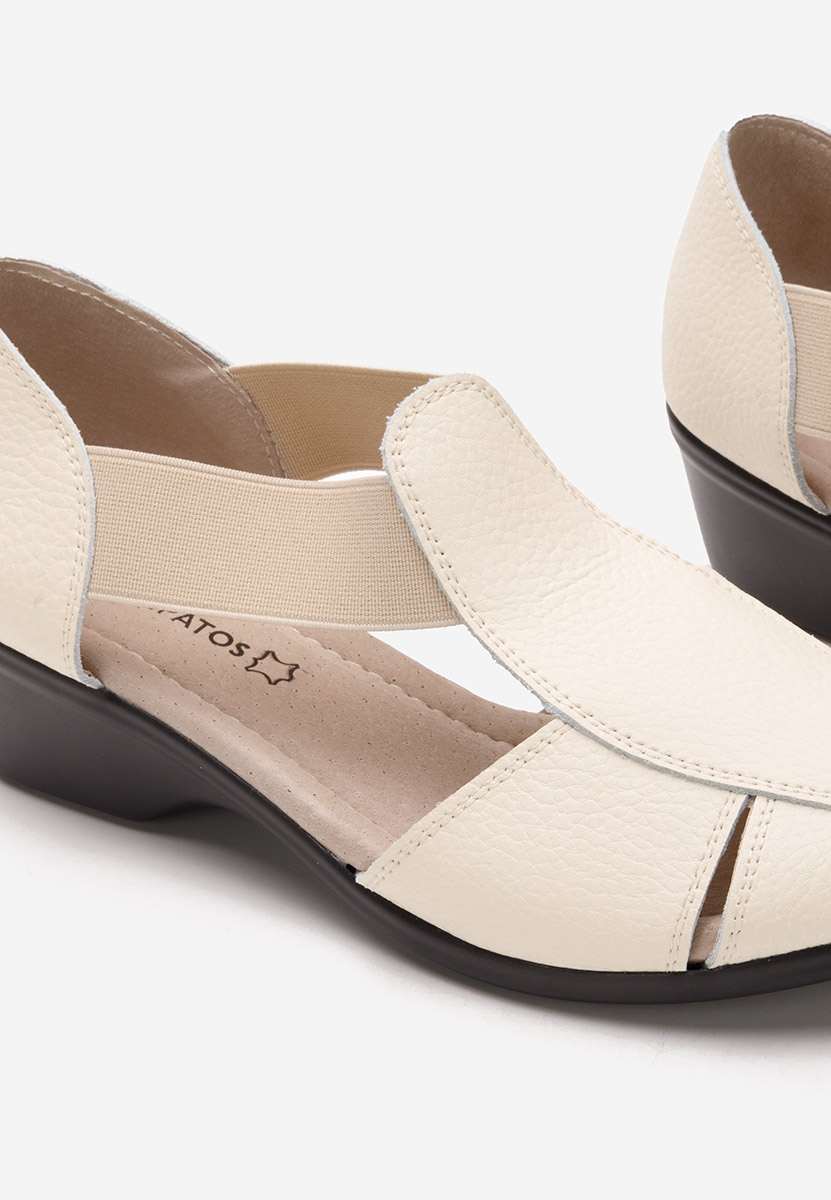 Béžové dámske kožené sandále Melona V3