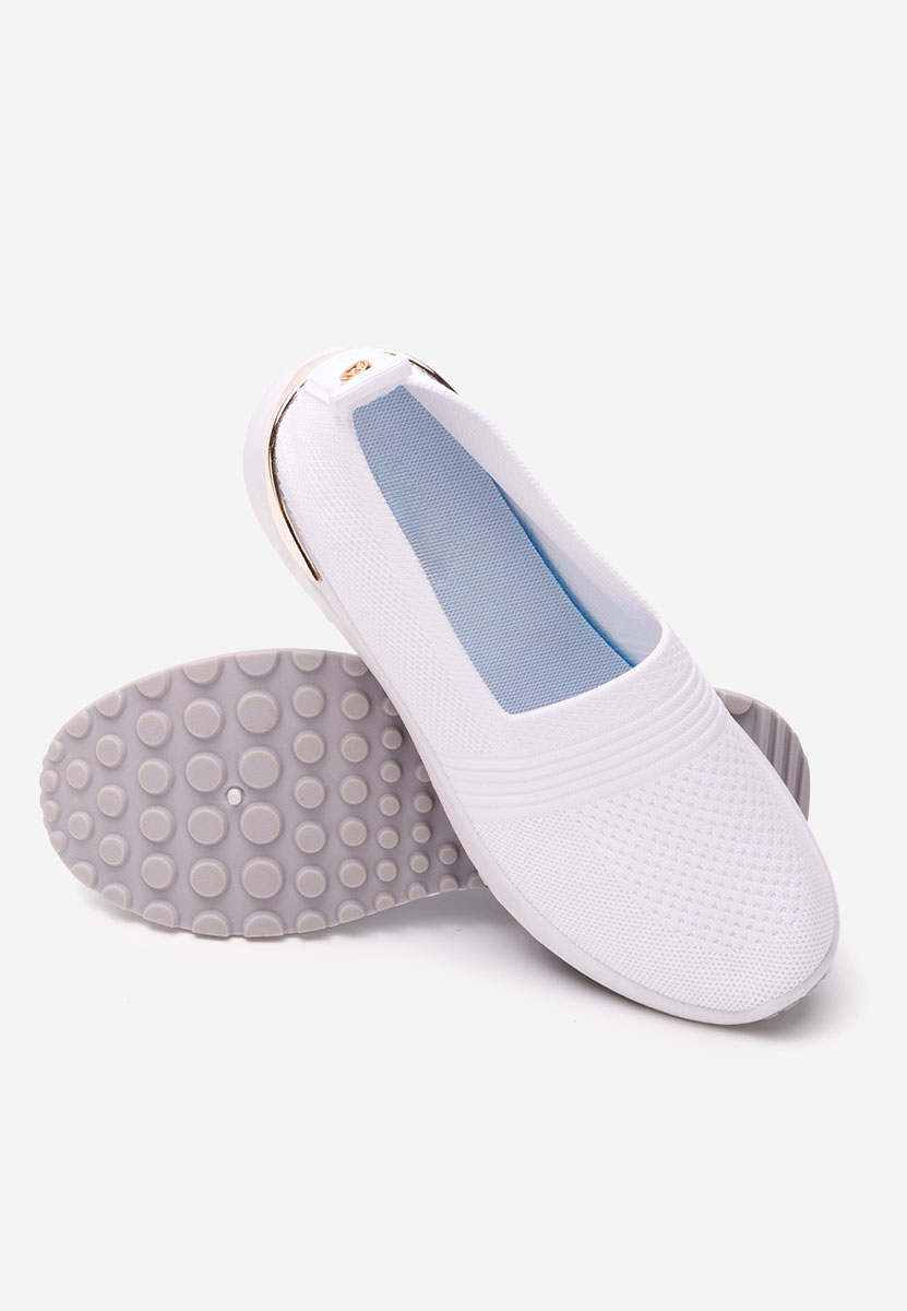 Biele slip on tenisky damske Antrea