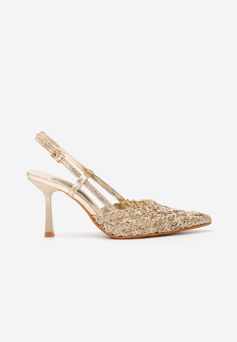Zlaté lodičky Slingback Azzie