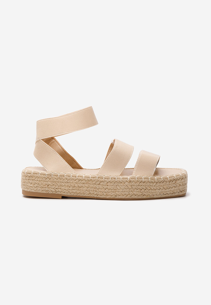 Béžové espadrilky sandale Clarena