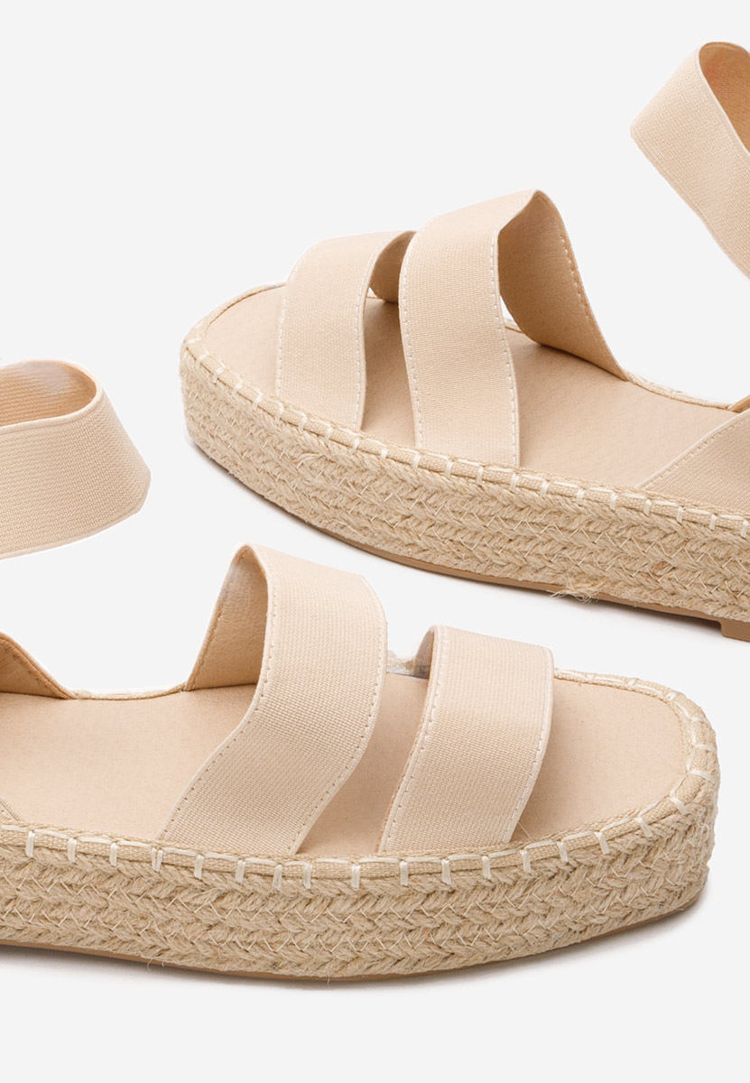 Béžové espadrilky sandale Clarena