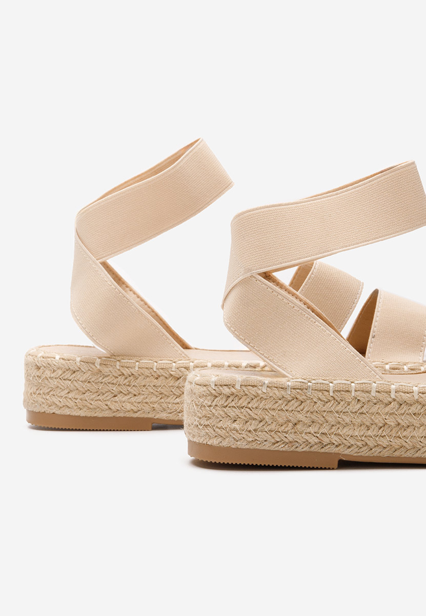 Béžové espadrilky sandale Clarena