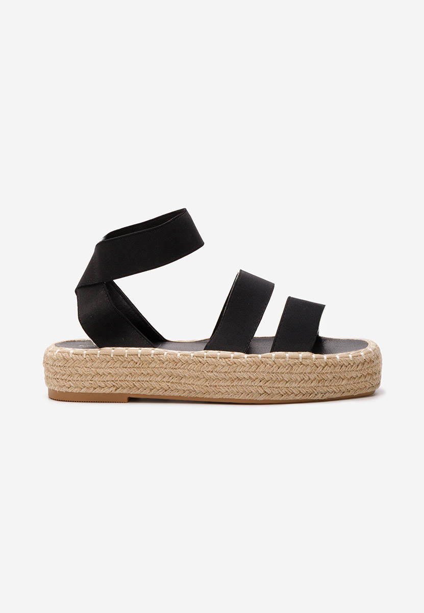 Čierne espadrilky sandale Clarena