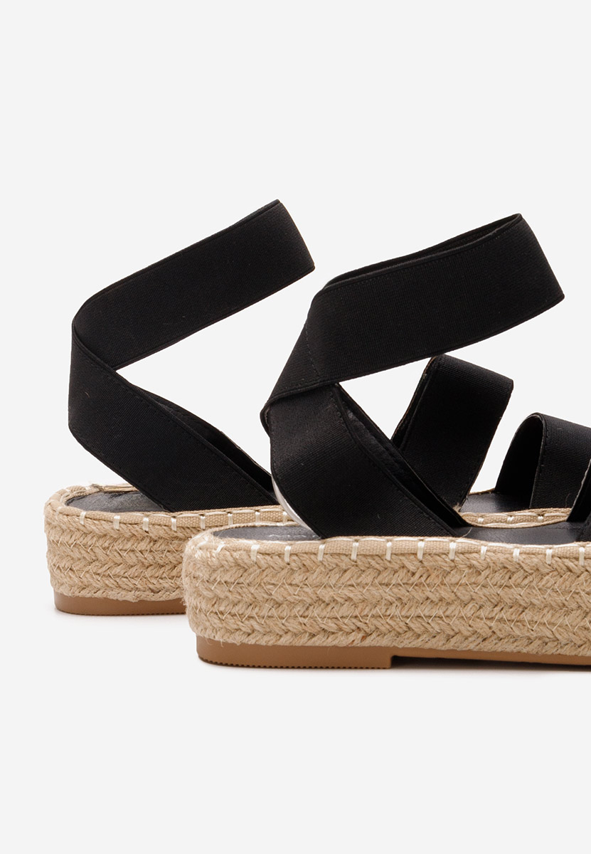 Čierne espadrilky sandale Clarena