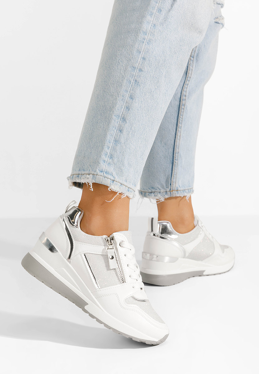 Biele dámske tenisky na platforme Rafina V2