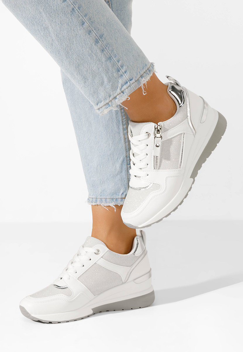 Biele dámske tenisky na platforme Rafina V2