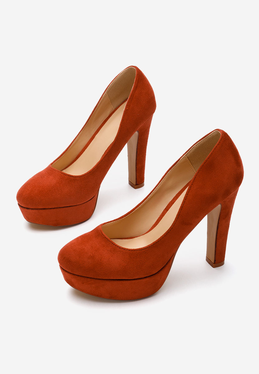 Oranžová poltopánky na platforme Impression