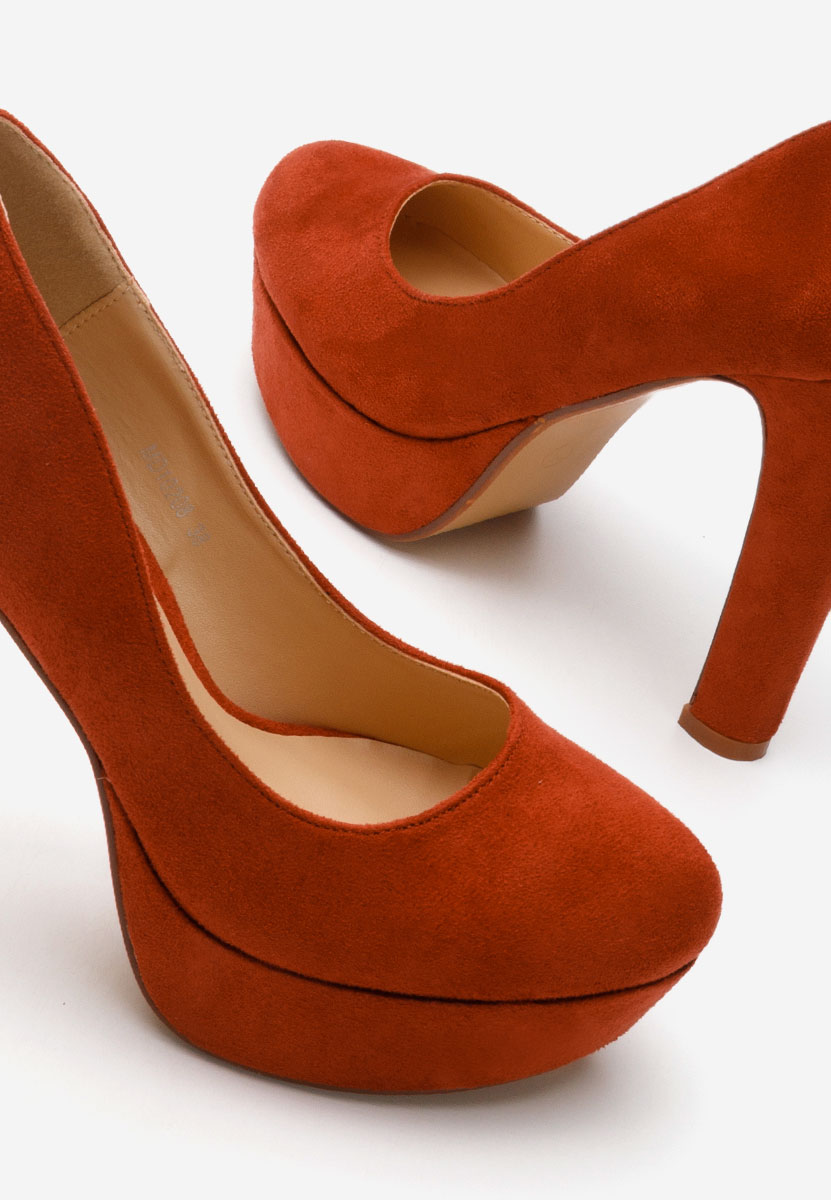 Oranžová poltopánky na platforme Impression