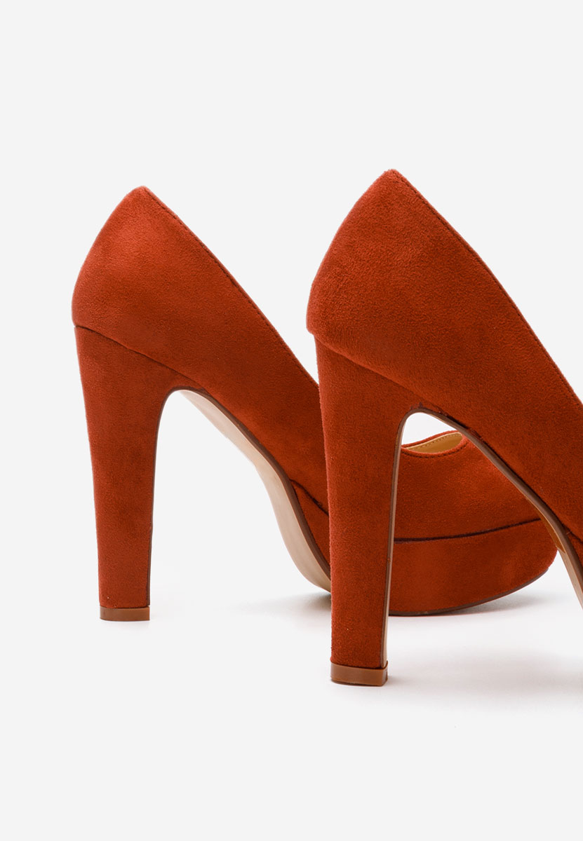 Oranžová poltopánky na platforme Impression