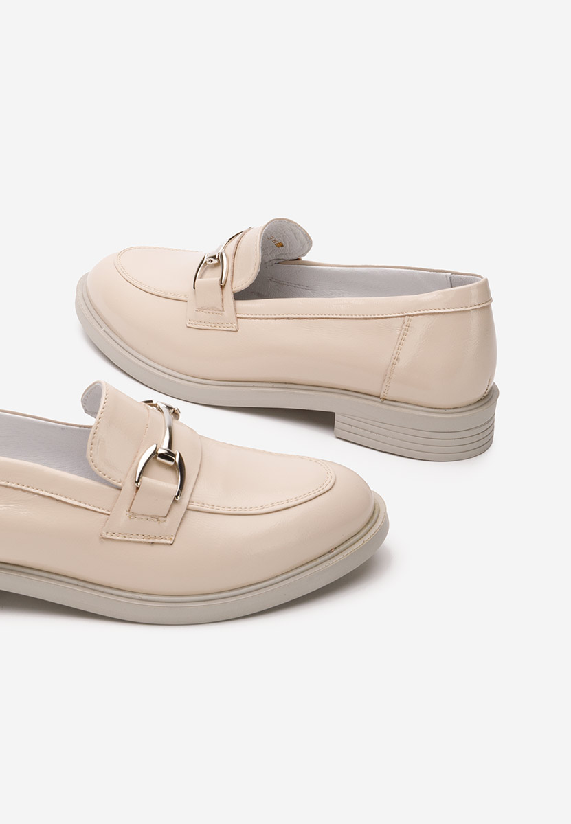 Béžové kožené mokasíny Noreen