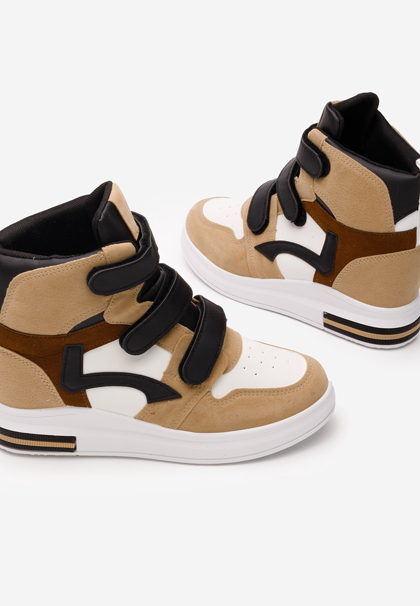 Khaki dámske tenisky na platforme Veleta