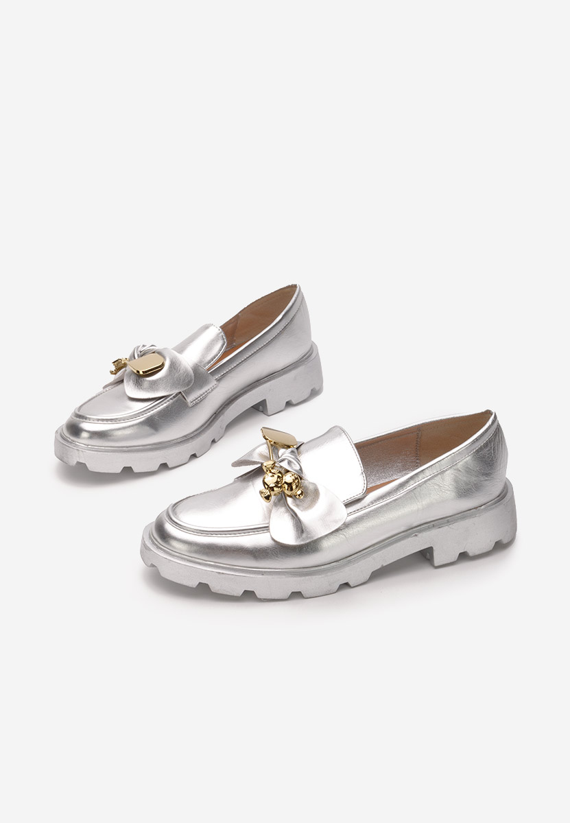 Strieborné mokasíny dámske Tervi V2