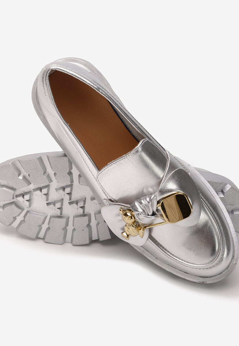 Strieborné mokasíny dámske Tervi V2