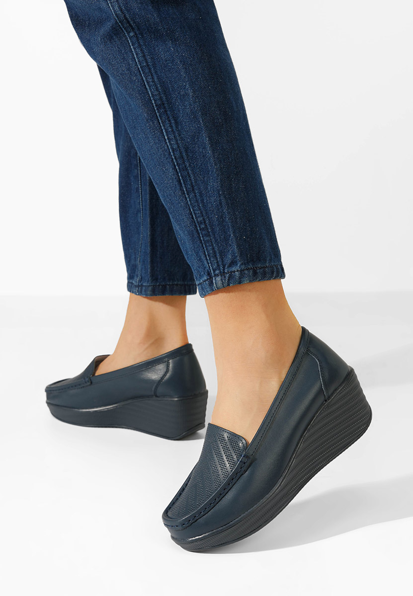 Tmavomdoré kožené mokasíny dámske Tangelo