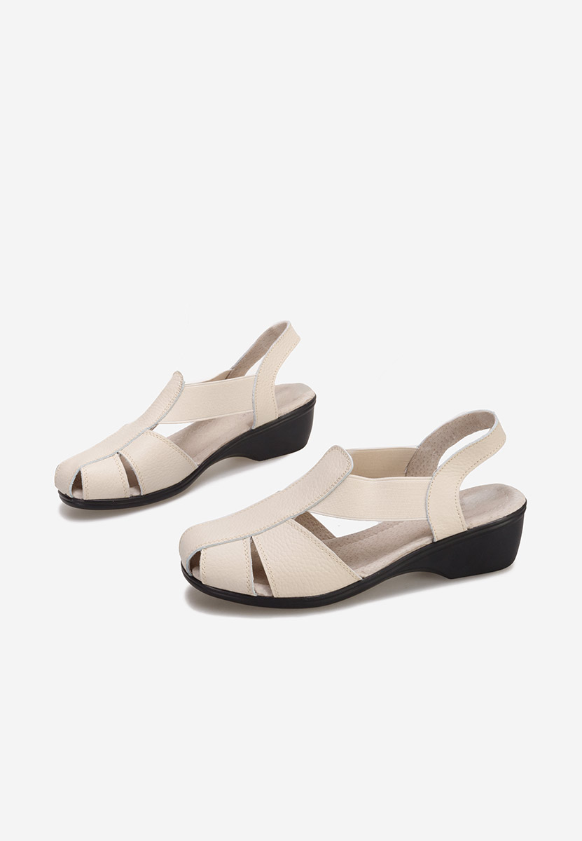 Béžové dámske kožené sandále Melona V4