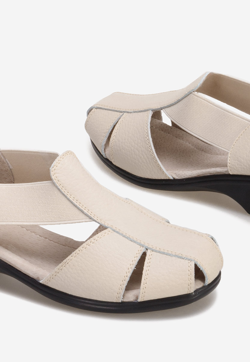 Béžové dámske kožené sandále Melona V4