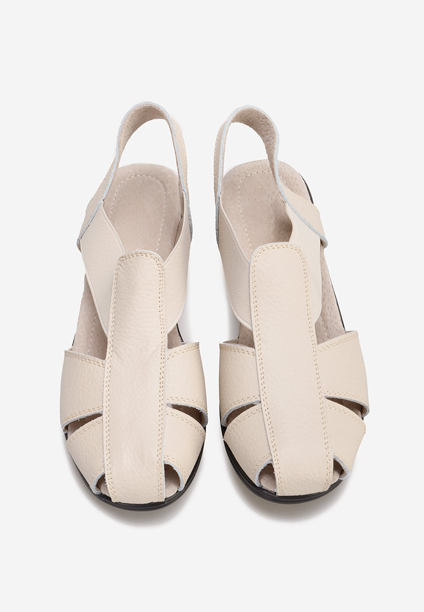 Béžové dámske kožené sandále Melona V4