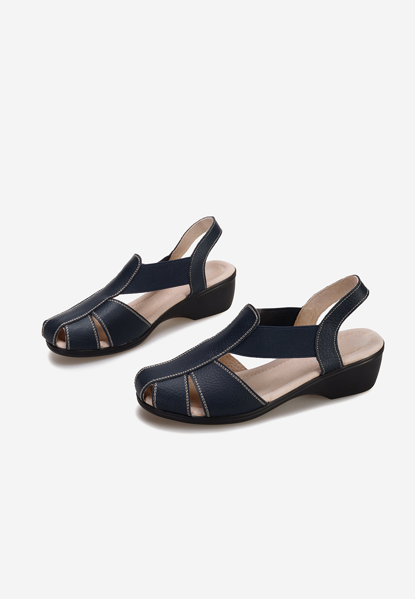 Tmavomdoré sandale na nizkom opatku Melona V4