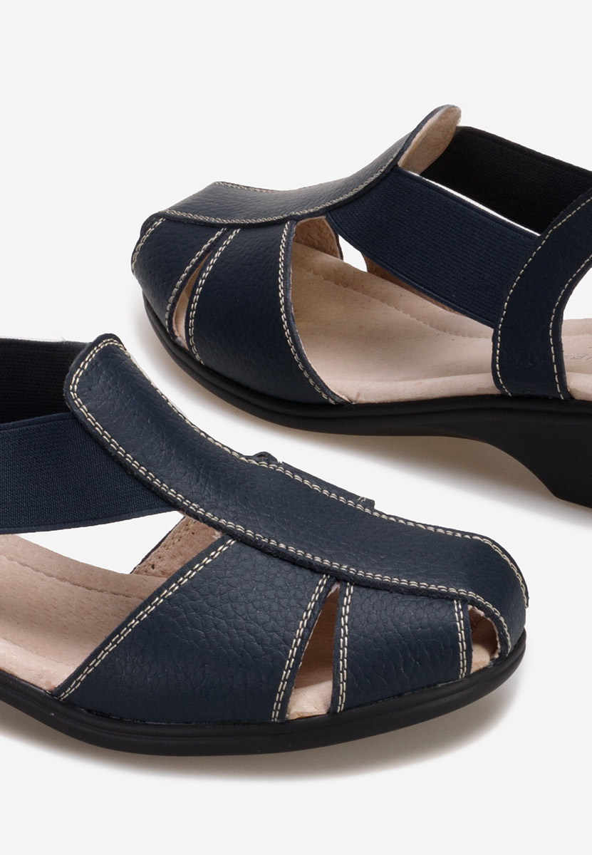 Tmavomdoré sandale na nizkom opatku Melona V4