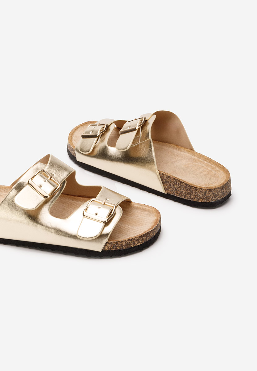 Zlaté dámske šľapky Vanasia V3