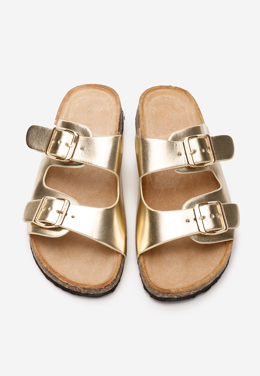 Zlaté dámske šľapky Vanasia V3