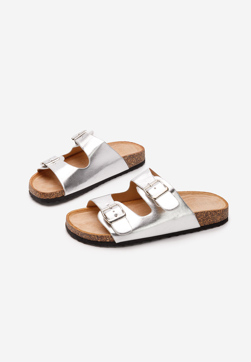 Strieborné dámske šľapky Vanasia V3