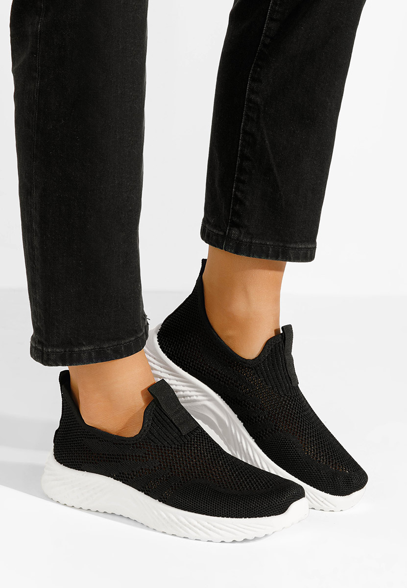 Čierne slip on tenisky damske Jenan