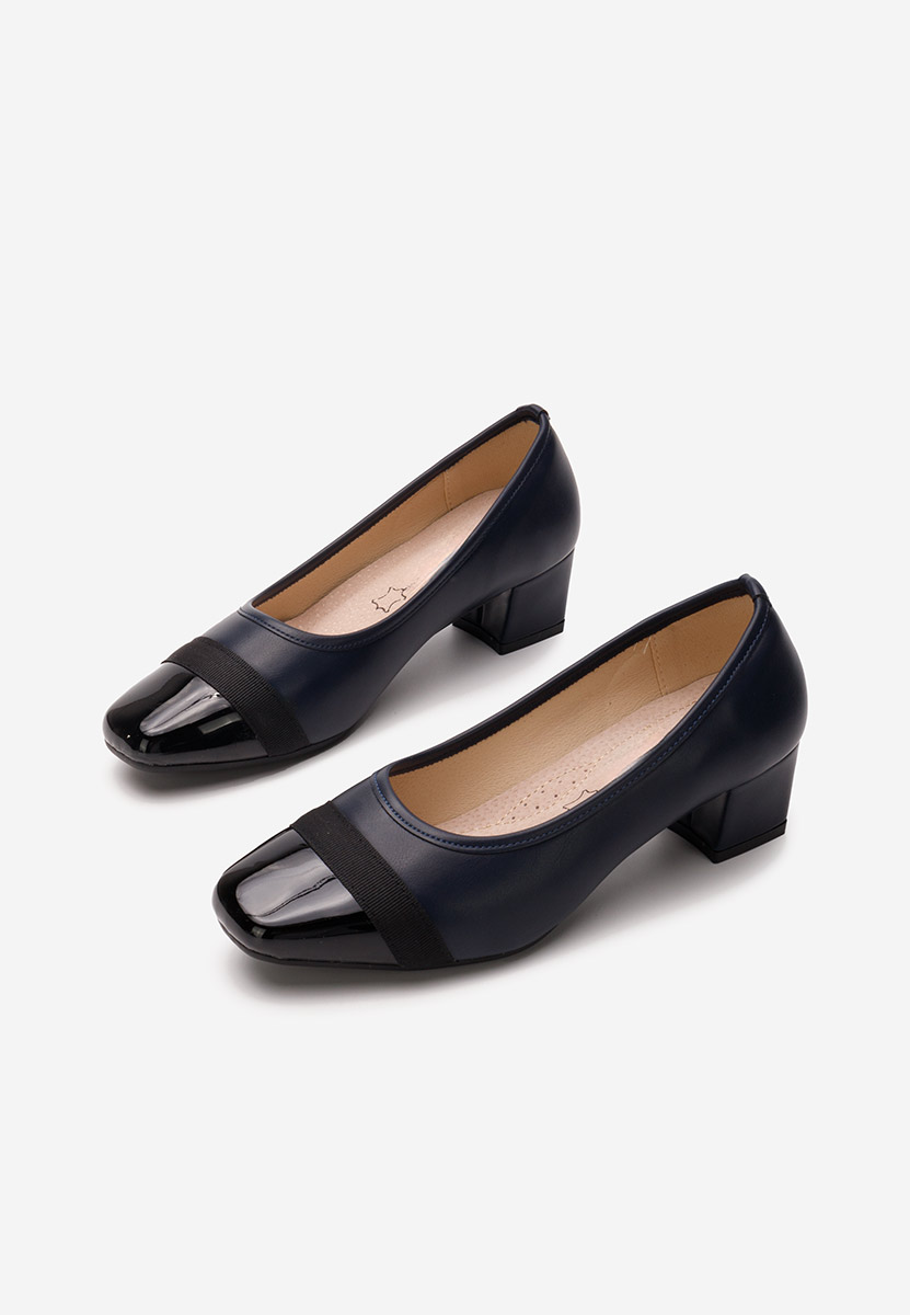 Tmavomdoré lodičky na nízkom opätku Selea Tmavomdoré lodičky na nízkom opätku Selea