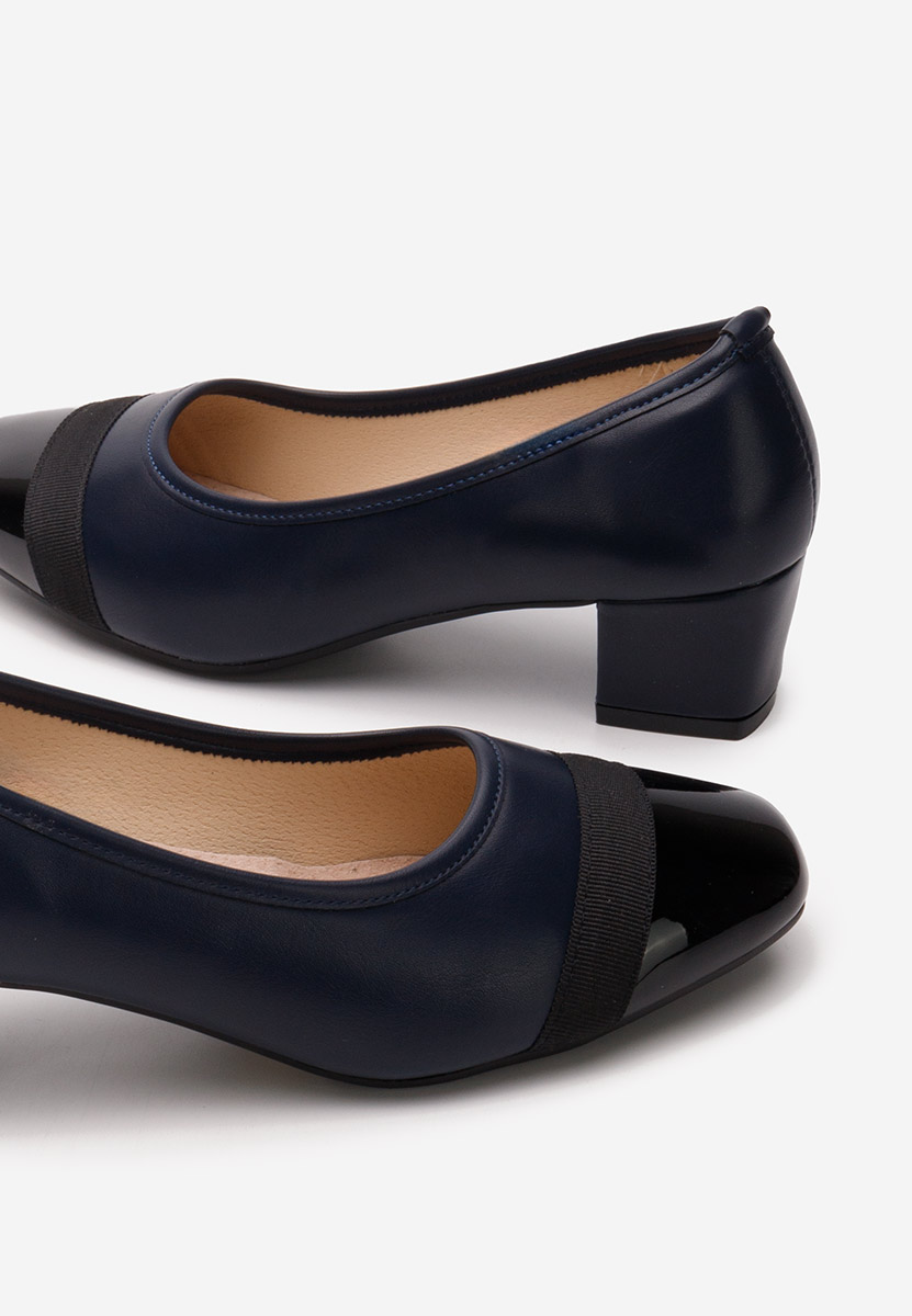 Tmavomdoré lodičky na nízkom opätku Selea Tmavomdoré lodičky na nízkom opätku Selea