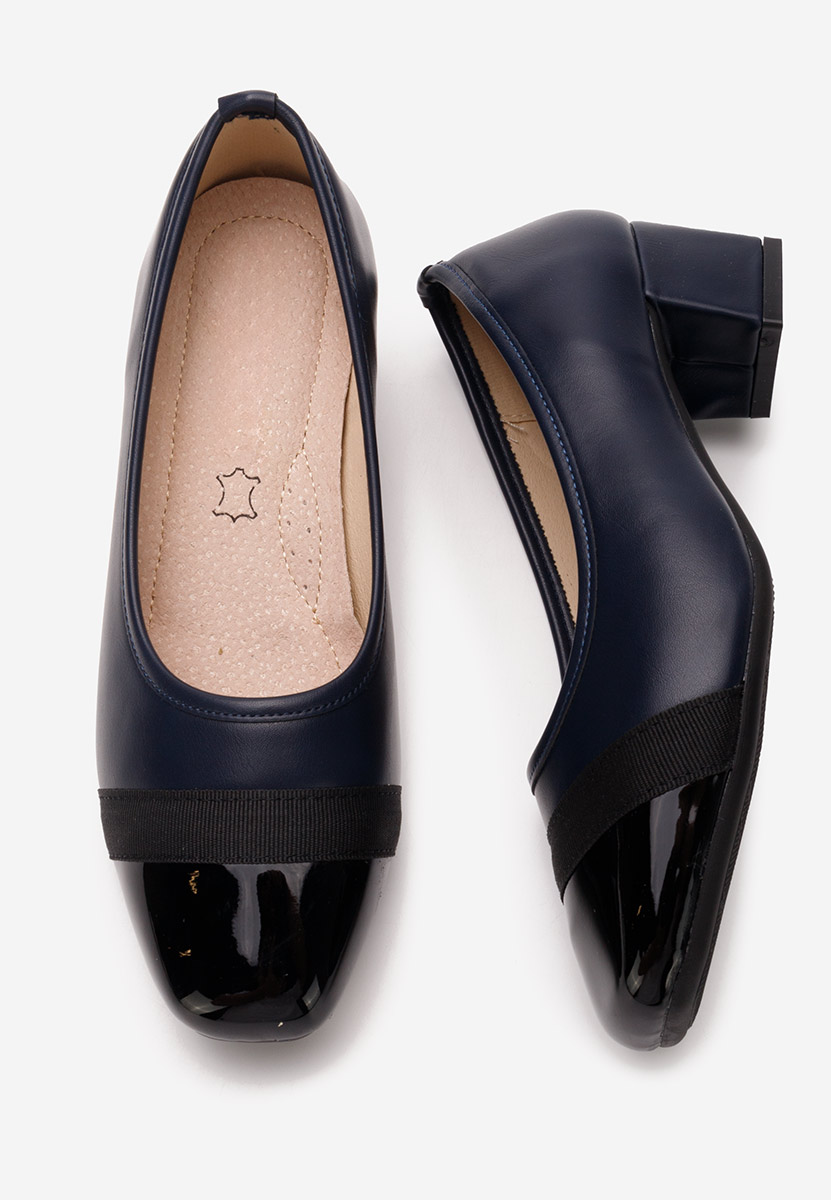 Tmavomdoré lodičky na nízkom opätku Selea Tmavomdoré lodičky na nízkom opätku Selea