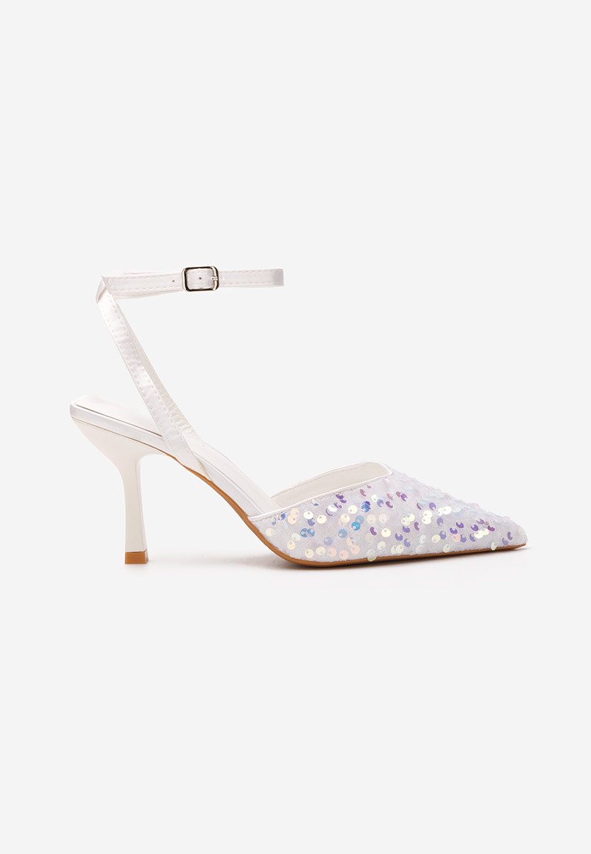 Biele elegantné lodičky Alaia
