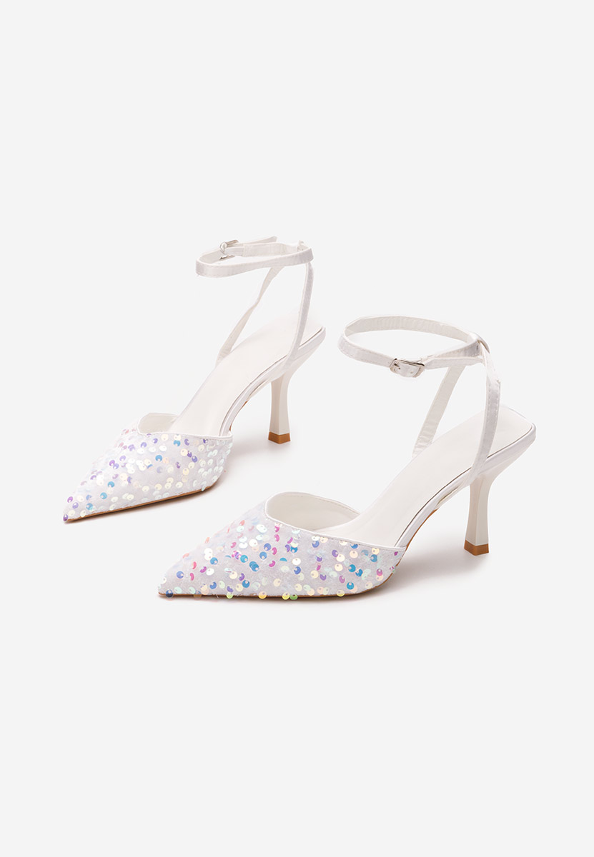 Biele elegantné lodičky Alaia