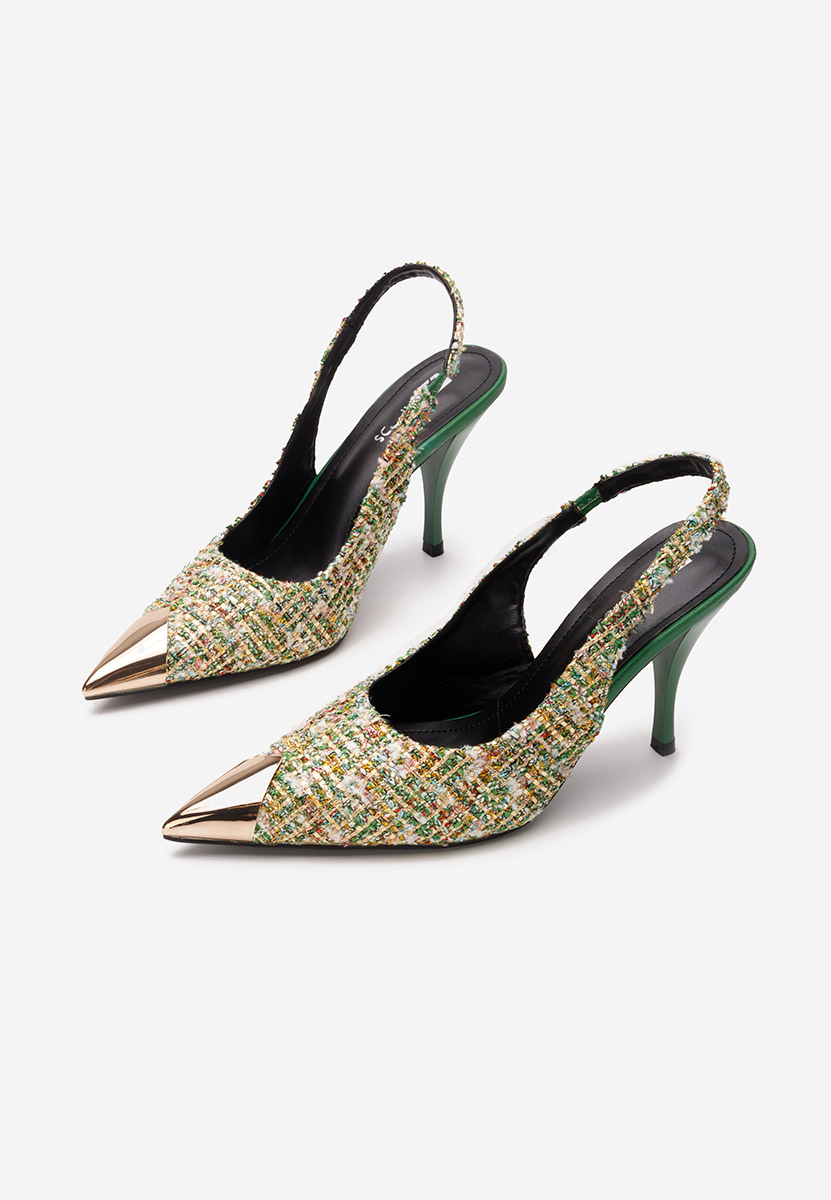 Zelené elegantné dámske lodičky Sagria