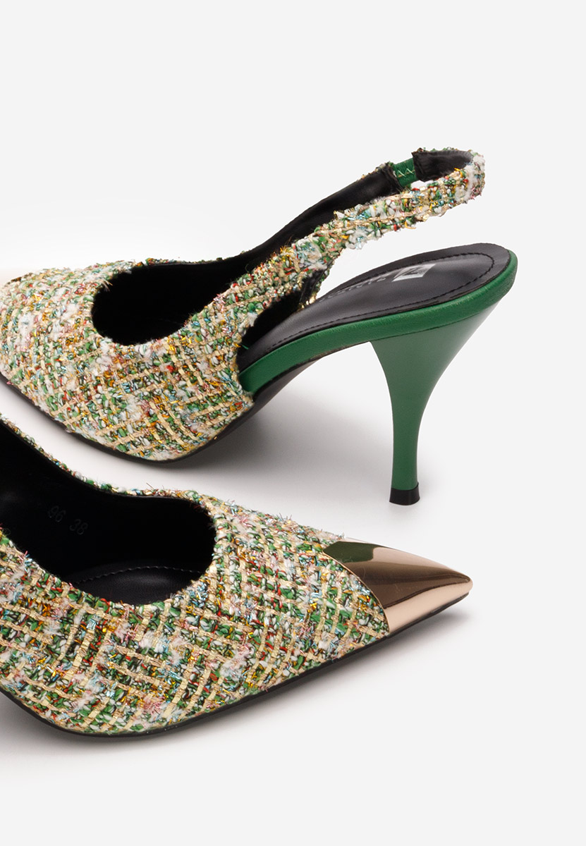 Zelené elegantné dámske lodičky Sagria