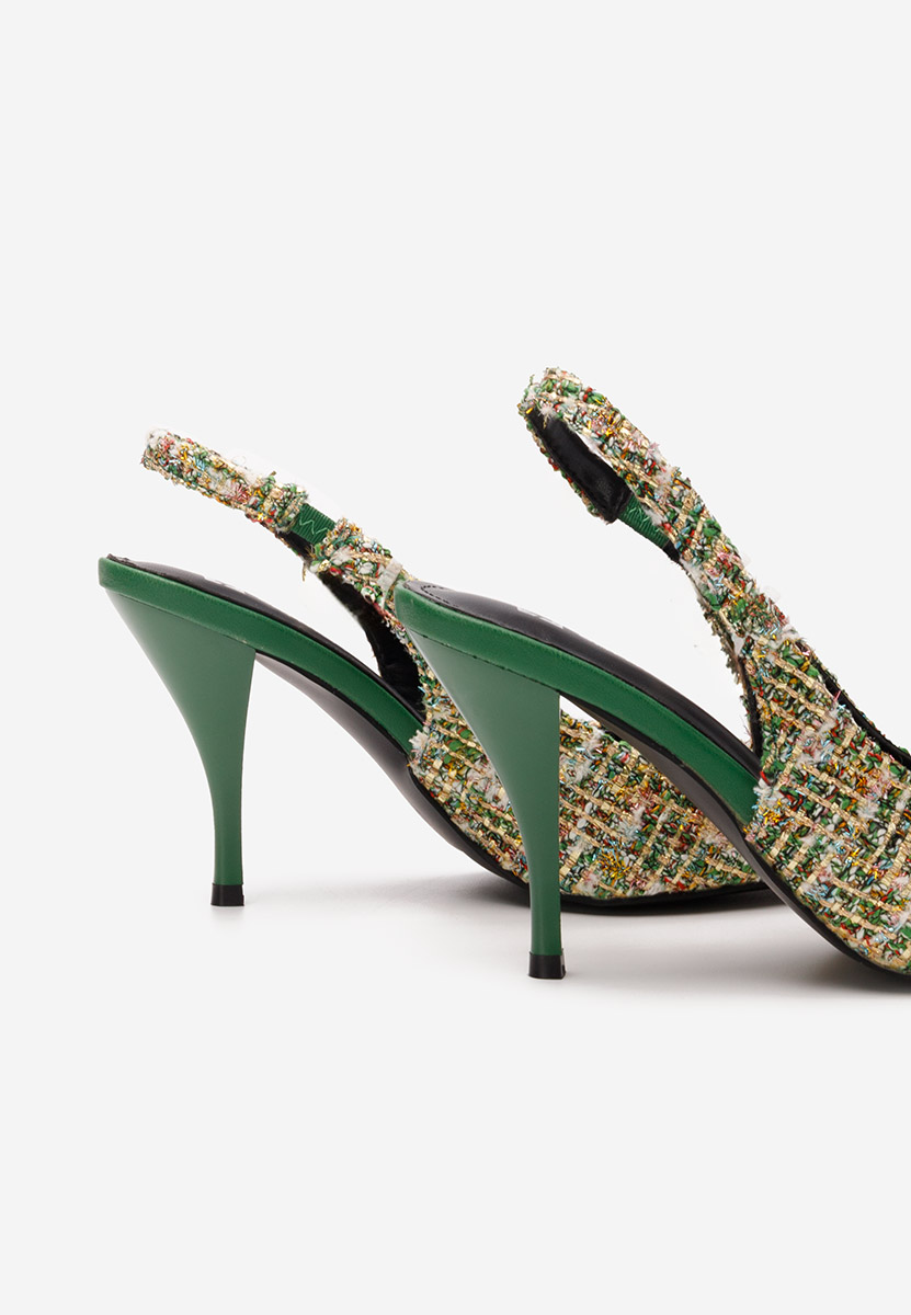 Zelené elegantné dámske lodičky Sagria