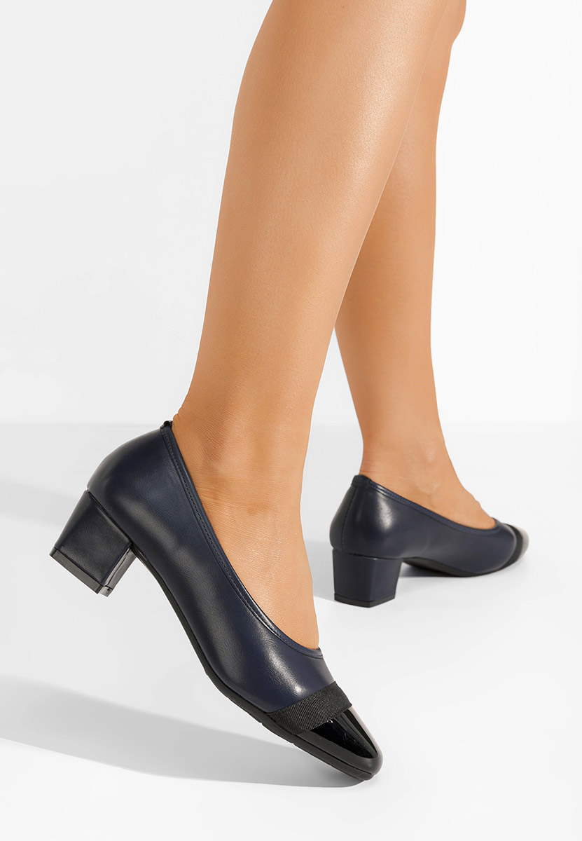 Tmavomdoré lodičky na nízkom opätku Selea Tmavomdoré lodičky na nízkom opätku Selea