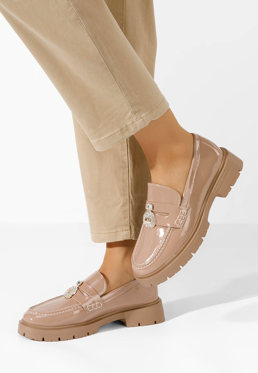 Khaki mokasíny dámske Asuna