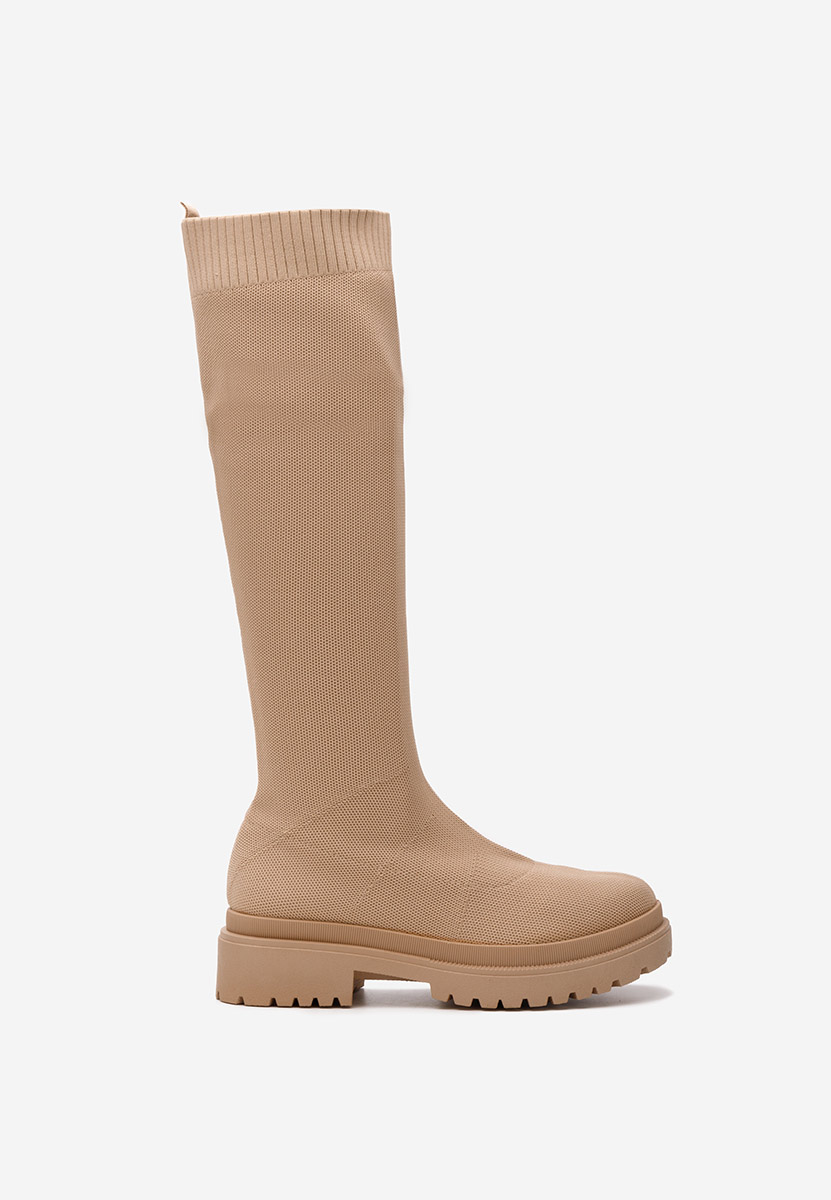Khaki ponožkové čižmy Olvera