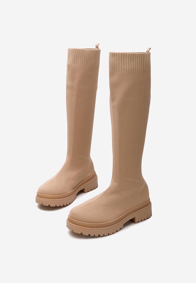 Khaki ponožkové čižmy Olvera