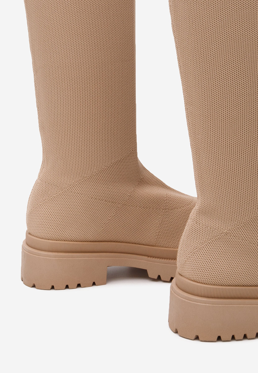 Khaki ponožkové čižmy Olvera