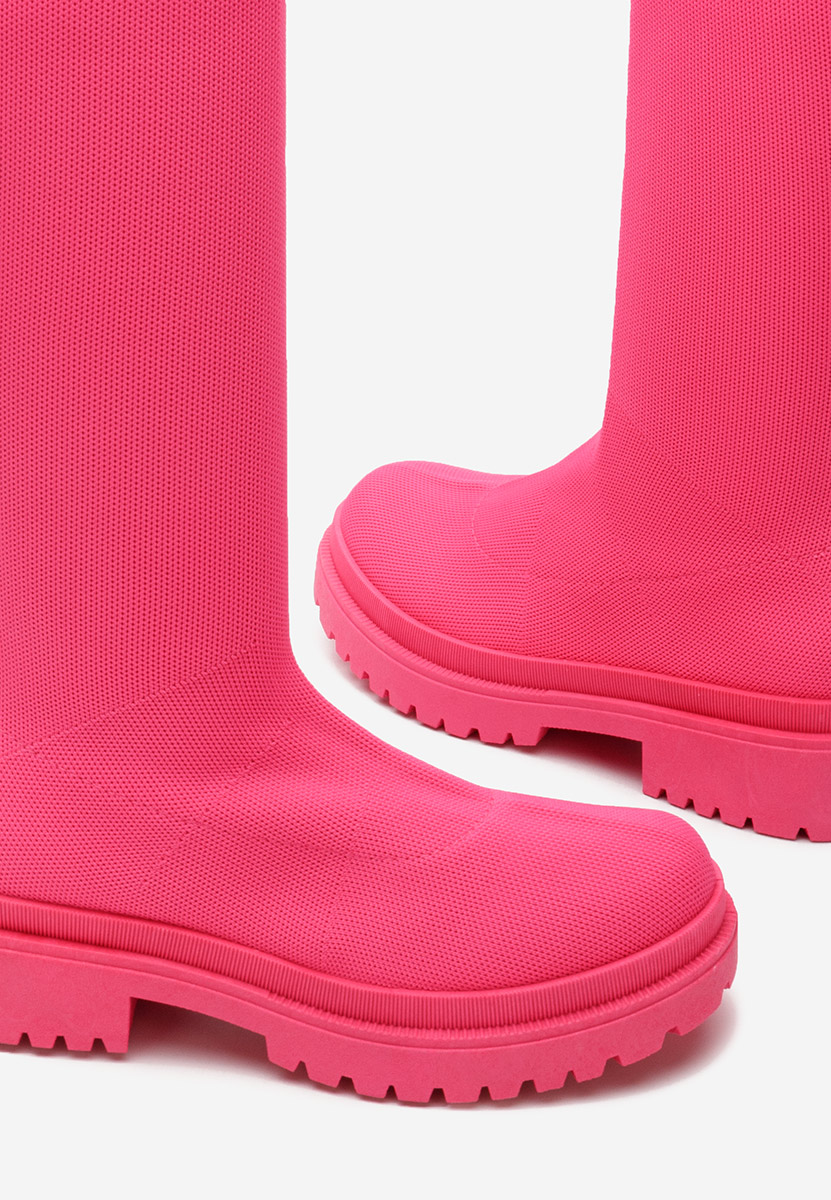 Fuchsiové ponožkové čižmy Olvera